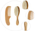 Set 2pcs Set ERINGOGO Bath Comb and Head Massage Brush for Newborns, Natural Wool Bristles with Wooden Handle, Scalp
