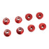 8PCS M4 Lock Nuts Flange, Aluminum Self-Tightening Wheel Hardware for Axial HPI TLR ECX RC Car Vehicles, Red
