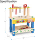 Set 3 ROBUD Wooden Tool Workbench Toy for Kids & Toddlers, with Wood Tool Gift for Boys Girls Year Old and Up,Blue