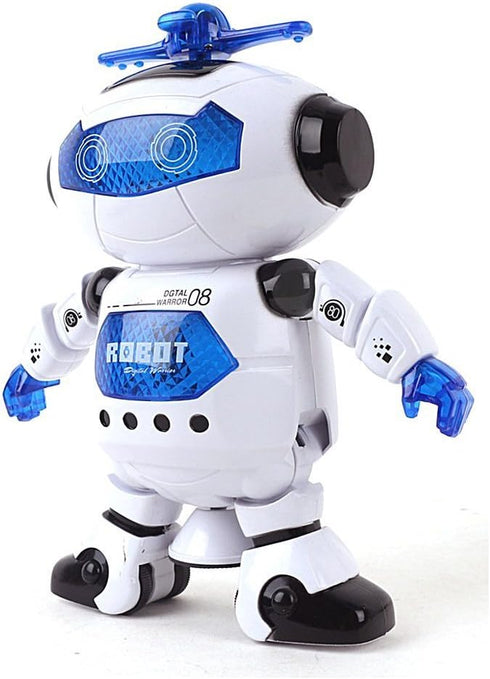 Musical Dancing Walking Robot Toy for Kids, 360° Body Spinning, Flashing Lights, Fun Figure Toy for Toddlers