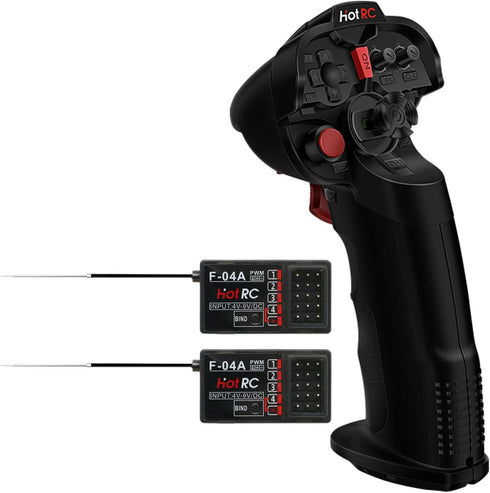 havcybin HOTRC DS-4A 2.4G 4 Channel Single Hand RC Radio Transmitter with 4CH