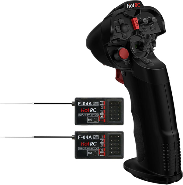 havcybin HOTRC DS-4A 2.4G 4 Channel Single Hand RC Radio Transmitter with 4CH