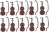 10 Sets Violin Ornaments Miniature Toys, Home Decorations and Musical Instrument Desk Topper
