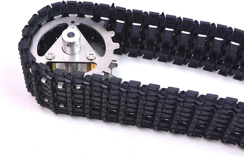 2PCS Robot Car Crawler Tank Treads Tracks, 95cm with Gear for DIY Project (Idler Wheels Not Included)
