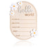 Gosknor Baby Announcement Sign, 5.91x4.13 Inch Wooden Newborn Announcement Sign Hello World Newborn