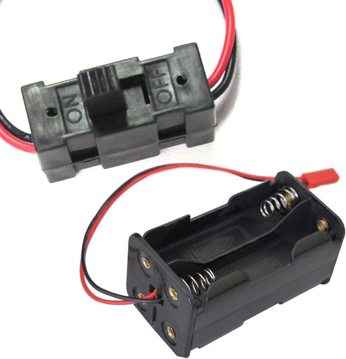 2Set ShareGoo On/Off Power Switch Battery Receiver & 4 Cell AA Battery Container Case Holder Pack Box