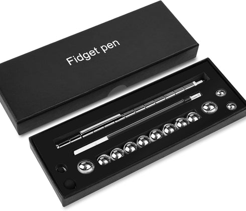 LARAH Black Fidget Pen Toy, Sensory Tool EDC Fidgeting Game for Adults, Cool Gadget Best for Stress and Anxiety Relief