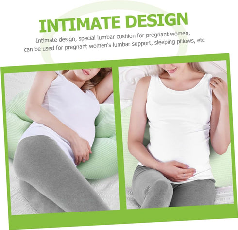 U-Shaped Pregnancy Pillow for Lumbar Support Multi-Functional Waist Pad Soft Fabric for Pregnant Women Supports Belly