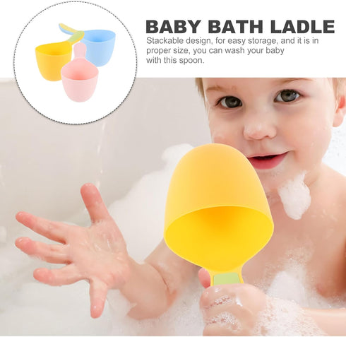3pcs Water Scoop Ladle Spoon for Bath, Kitchen Water Dipper Bathing Water Ladles