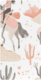 YETTASBIN Cartoon Cowgirl Natural Cotton Fitted Crib Sheet, Extra Soft Play Sheets Breathable