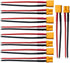 5Pairs XT30 Plug Male Female Connector with 100mm 16AWG Silicone Wire for RC LiPo Battery Drone