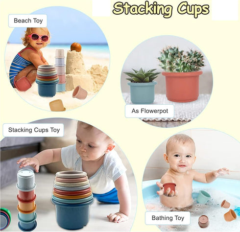 Baby Stacking Nesting Cups Toy, Montessori Toys for Toddlers 6+ Months