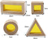 BOHS Rainbow Sensory Blocks (24 pcs) - Wooden Toddler Toys for Light Table/Sunny Window Play