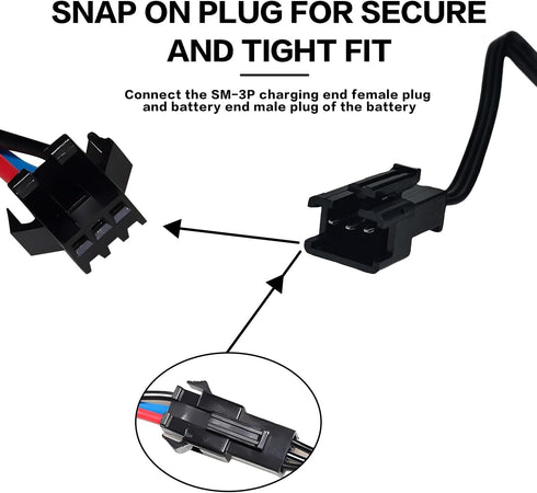 BaiWeiDun 7.4V SM-3PIN 7.4V 2S 1) USB Charger Cable with Plug Compatible RC Car RC Plane RC Tank RC Boat and Other