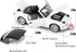 1/32 Mazda Miata MX-5 Alloy Model Car, Toy Car with Pullback, Removable Top, Blinking Lights