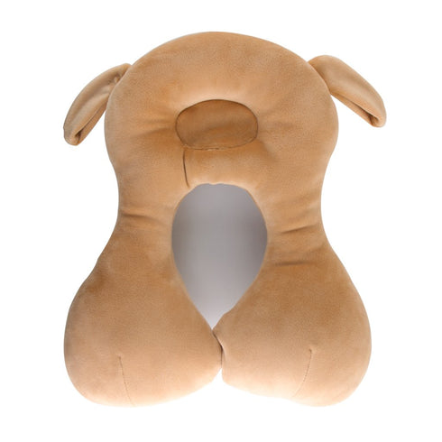 KAKIBLIN Baby Neck Pillow, Upgraded Support Pillow for Carseat, Newborn Neck Support for Travel (Brown)