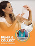 2-in-1 Pack Silicone Breast Milk Collector - Silicone Manual Breast Pump & Milk Collectors for Breastfeeding, Wearable
