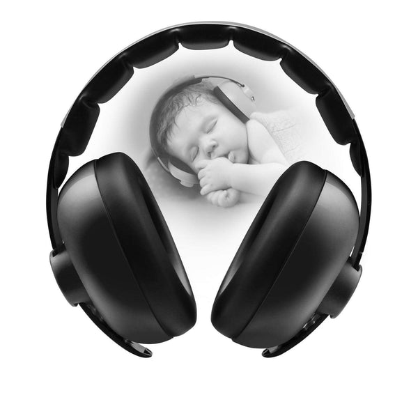 Baby Noise Cancelling Headphones for Ages 3 Months to 3 Years (Black)