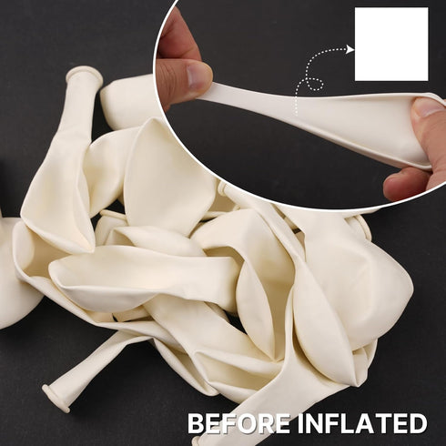 PartyWoo Balloons, 50 pcs 5 Inch Matte White Balloons for Balloon Garland or Arch, Party Decorations, Wedding, Neutral
