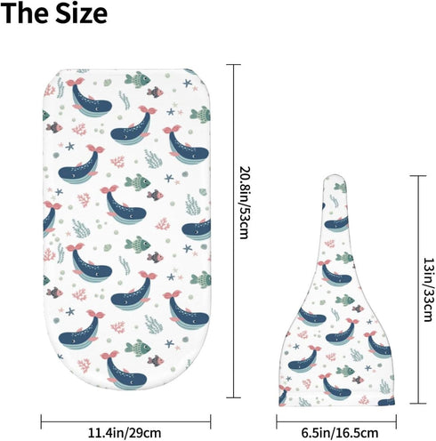 Sozzjile Set, Cute Whale Baby Stuff Swaddle Blanket with Beanie Fishes Ocean Newborn Blanket Swaddle Sack for Girls