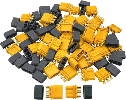 20 Pair Amass MR30 Male Female Connector Plug with Sheath for RC Lipo Battery Multicopter Airplane