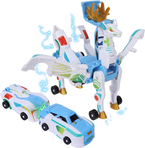 Hjhyqex 2-in-1 Transformation Dinosaur Car Toy - Magnetic Collision Robot Cars for Kids