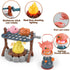 yoliyogo Set 45pcs 3+ Pretend Play Campfire Toy with Realistic BBQ Accessories,Fake Grill Foods,Tea Pots etc,Simulate