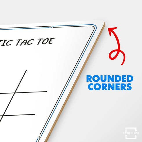 9x6 Inch SCRIBBLEDO Tic Tac Toe Game Dry Erase Board Double-Sided Whiteboard Reusable Classroom Learning Tool Fun