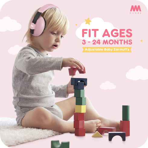 Mumba Baby Earmuffs Noise Cancelling Headphones for Babies and Toddlers - Ages 3-24+ Months