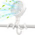 GUSGU Clip-On Stroller Fan for Baby, Mini Portable Fan with Flexible Tripod & Rechargeable Battery, Handheld Travel Fan