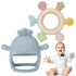 Socub 2 Pack Baby Teething Toys for Babies 0-6 Months, Silicone Teething