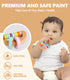 4 PCS Wooden Baby Rattle, Organic Colorful Baby Rattles Set, Wood Rattles for Babies 0-6-12 Months, Wooden Teether Crochet Rattle Toy for Infant Newborn,Montessori Toys for Babies 0-6 Months