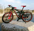 YEIBOBO Alloy Mini Downhill Mountain Bike Toy, Die-cast BMX Finger Bike Model (Black/Red)