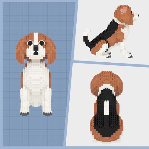 Set, 12 964 KLJM-02 Larcele Micro Building Blocks DIY Mini Building Toy Bricks for Age Over Years, Pieces (Beagle)