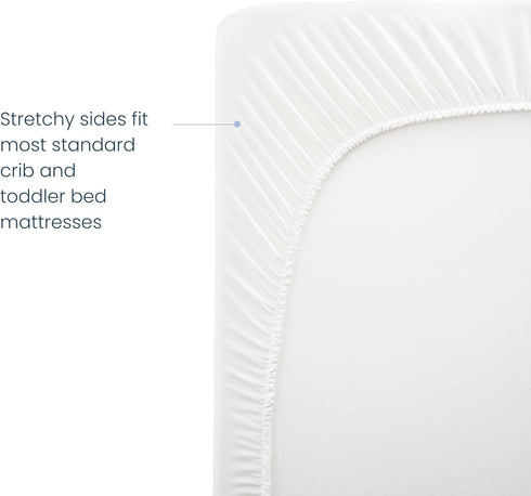 HALO Breathable Crib Mattress Cover Quilted Mesh, Waterproof, Universal Fit for Standard Crib & Toddler Beds, Easy