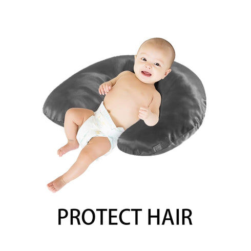 Pro Goleem Satin Nursing Pillow Cover Silk Feeling Soft Feeding Pillow Slipcover for Breastfeeding Moms Fits Standard