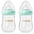 Glass Baby Bottles, Anti Colic Breastfeeding Bottle with Natural Response Nipple for