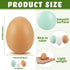 72 Syhood Pcs Wooden Easter Eggs Fake Eggs Faux Chicken Egg Wooden Egg for Crafts Get Hens to Lay Nesting Home Easter