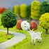 NUOBESTY Mini Goat Figurines 6pcs Simulated White Goat Animals, Tiny Farm Sheep Figures, Educational Toys, Cake Topper