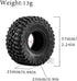 4PCS RC Crawler Rubber Tires, 1.0in Black Wheels for 1/18 1/24 TRX4M, SCX24, FCX24