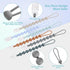 6-Pack Silicone Pacifier Clips for Baby Boys and Girls - One-Piece Beads, Rust-Free Holders, Teething Relief, Baby