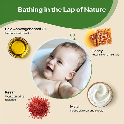 HERBY ANGEL Pack 3 (75 Natural Soap for Babies & Kids with Tear-Free Formula | Parabens, SLS/SLES and Silicones Free |