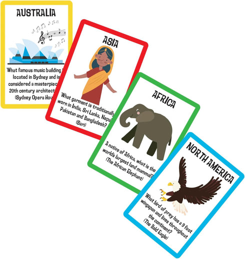 University Games Scholastic The World Travel Card Game, for 2 or More Players, Ages 6 and Up