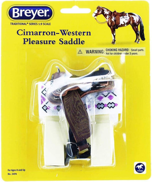 Breyer Traditional Cimarron Western Pleasure Saddle, 1:9 Scale, 6.5"L x 7.875"H