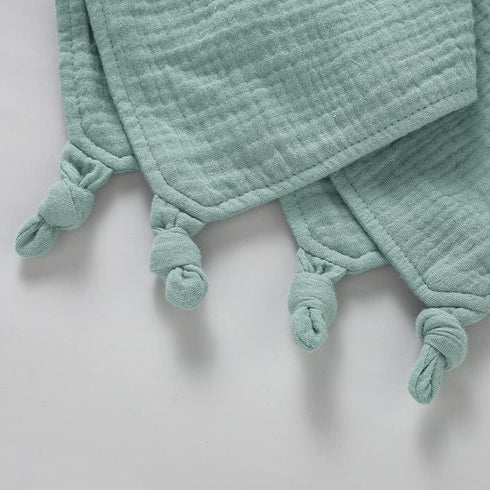 LAWKUL Baby Lovey Organic Cotton Muslin - Soft Security Blankets Comfy Lovie for Newborn Infants Boy Girls Unisex Bunny