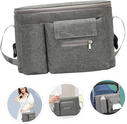 YARNOW Hanging Bottle Bag Multi Functional Diaper Pouch Organizer for Strollers Easy Access Storage for Diapers Wipes