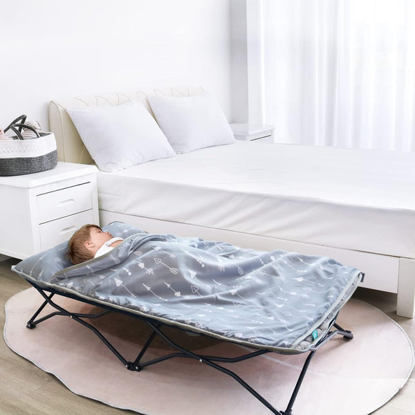 Nap Mat with Pillow and Fleece Blanket for Regalo My Cot/Joovy Travel Cot, Super Soft Kids Sleeping Mats for Boys and
