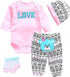 Pink Reborn Dolls Baby Clothes for 17-22 Inch Newborn Girl, Baby Doll Clothing Sets and Accessories