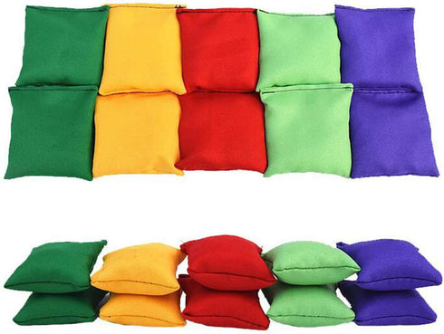 12 Pack 2inch/5cm Nylon Bean Bags for Outdoor Yard Games, Family Fun Bean Bag Toss Carnival Toy
