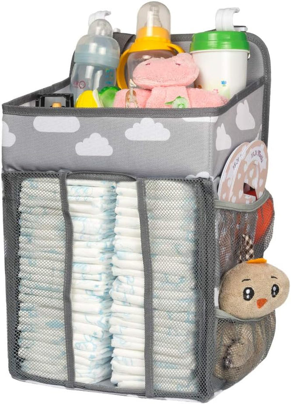 Selbor Baby Nursery Organizer and Diaper Caddy, Hanging Diaper Stacker Storage for Changing